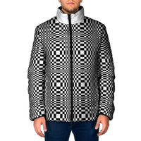 Black White Filipino Binakol Motifs Padded Jacket Mabuhay Philippines Festival Kusikus Pattern
