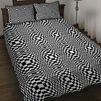 Black White Filipino Binakol Motifs Quilt Bed Set Mabuhay Philippines Festival Kusikus Pattern