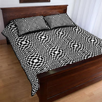 Black White Filipino Binakol Motifs Quilt Bed Set Mabuhay Philippines Festival Kusikus Pattern