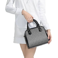 Black White Filipino Binakol Motifs Shoulder Handbag Mabuhay Philippines Festival Kusikus Pattern