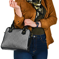 Black White Filipino Binakol Motifs Shoulder Handbag Mabuhay Philippines Festival Kusikus Pattern
