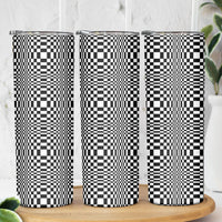 Black White Filipino Binakol Motifs Skinny Tumbler Mabuhay Philippines Festival Kusikus Pattern