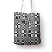 Black White Filipino Binakol Motifs Tote Bag Mabuhay Philippines Festival Kusikus Pattern