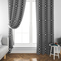 Black White Filipino Binakol Motifs Window Curtain Mabuhay Philippines Festival Kusikus Pattern