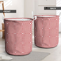 Red White Filipino Binakol Motifs Laundry Basket Mabuhay Philippines Festival Kusikus Pattern