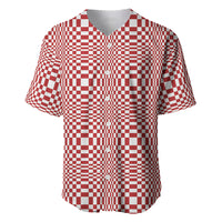 Red White Filipino Binakol Motifs Baseball Jersey Mabuhay Philippines Festival Kusikus Pattern