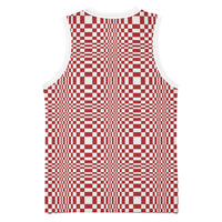 Red White Filipino Binakol Motifs Basketball Jersey Mabuhay Philippines Festival Kusikus Pattern