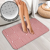Red White Filipino Binakol Motifs Bathroom Set Mabuhay Philippines Festival Kusikus Pattern
