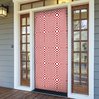 Red White Filipino Binakol Motifs Door Cover Mabuhay Philippines Festival Kusikus Pattern