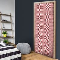 Red White Filipino Binakol Motifs Door Cover Mabuhay Philippines Festival Kusikus Pattern