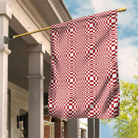 Red White Filipino Binakol Motifs Garden Flag Mabuhay Philippines Festival Kusikus Pattern