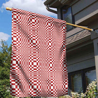 Red White Filipino Binakol Motifs Garden Flag Mabuhay Philippines Festival Kusikus Pattern