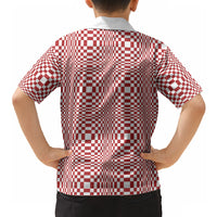 Red White Filipino Binakol Motifs Hawaiian Shirt Mabuhay Philippines Festival Kusikus Pattern