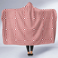 Red White Filipino Binakol Motifs Hooded Blanket Mabuhay Philippines Festival Kusikus Pattern