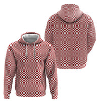 Red White Filipino Binakol Motifs Hoodie Mabuhay Philippines Festival Kusikus Pattern