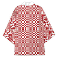 Red White Filipino Binakol Motifs Kimono Mabuhay Philippines Festival Kusikus Pattern