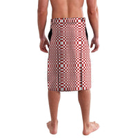 Red White Filipino Binakol Motifs Lavalava Mabuhay Philippines Festival Kusikus Pattern