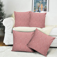 Red White Filipino Binakol Motifs Pillow Cover Mabuhay Philippines Festival Kusikus Pattern