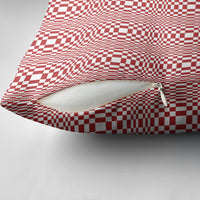 Red White Filipino Binakol Motifs Pillow Cover Mabuhay Philippines Festival Kusikus Pattern