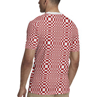 Red White Filipino Binakol Motifs Rugby Jersey Mabuhay Philippines Festival Kusikus Pattern