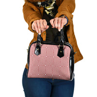 Red White Filipino Binakol Motifs Shoulder Handbag Mabuhay Philippines Festival Kusikus Pattern