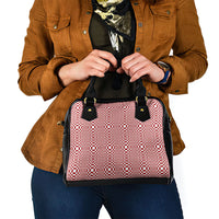 Red White Filipino Binakol Motifs Shoulder Handbag Mabuhay Philippines Festival Kusikus Pattern