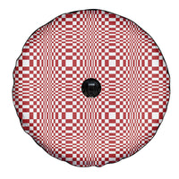 Red White Filipino Binakol Motifs Spare Tire Cover Mabuhay Philippines Festival Kusikus Pattern
