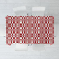 Red White Filipino Binakol Motifs Tablecloth Mabuhay Philippines Festival Kusikus Pattern