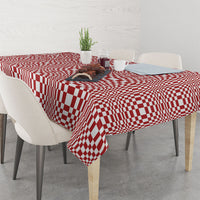 Red White Filipino Binakol Motifs Tablecloth Mabuhay Philippines Festival Kusikus Pattern