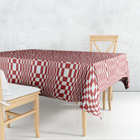 Red White Filipino Binakol Motifs Tablecloth Mabuhay Philippines Festival Kusikus Pattern