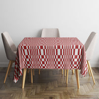 Red White Filipino Binakol Motifs Tablecloth Mabuhay Philippines Festival Kusikus Pattern