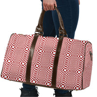 Red White Filipino Binakol Motifs Travel Bag Mabuhay Philippines Festival Kusikus Pattern