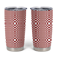 Red White Filipino Binakol Motifs Tumbler Cup Mabuhay Philippines Festival Kusikus Pattern
