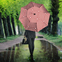 Red White Filipino Binakol Motifs Umbrella Mabuhay Philippines Festival Kusikus Pattern
