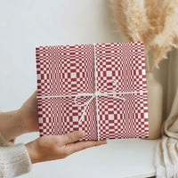 Red White Filipino Binakol Motifs Wrapping Paper Mabuhay Philippines Festival Kusikus Pattern