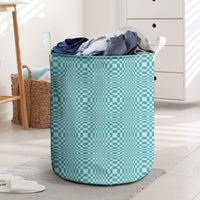 Cyan Filipino Binakol Motifs Laundry Basket Mabuhay Philippines Festival Kusikus Pattern