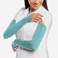 Cyan Filipino Binakol Motifs Arm Sleeves Mabuhay Philippines Festival Kusikus Pattern