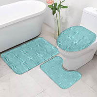 Cyan Filipino Binakol Motifs Bathroom Set Mabuhay Philippines Festival Kusikus Pattern