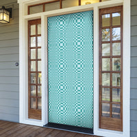 Cyan Filipino Binakol Motifs Door Cover Mabuhay Philippines Festival Kusikus Pattern