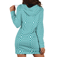 Cyan Filipino Binakol Motifs Hoodie Dress Mabuhay Philippines Festival Kusikus Pattern