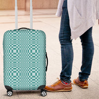 Cyan Filipino Binakol Motifs Luggage Cover Mabuhay Philippines Festival Kusikus Pattern