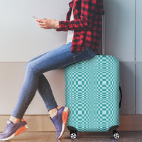 Cyan Filipino Binakol Motifs Luggage Cover Mabuhay Philippines Festival Kusikus Pattern