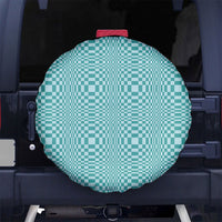 Cyan Filipino Binakol Motifs Spare Tire Cover Mabuhay Philippines Festival Kusikus Pattern
