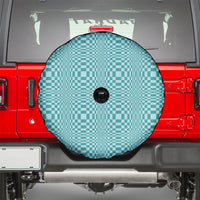 Cyan Filipino Binakol Motifs Spare Tire Cover Mabuhay Philippines Festival Kusikus Pattern