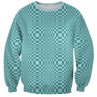 Cyan Filipino Binakol Motifs Sweatshirt Mabuhay Philippines Festival Kusikus Pattern