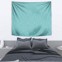 Cyan Filipino Binakol Motifs Tapestry Mabuhay Philippines Festival Kusikus Pattern