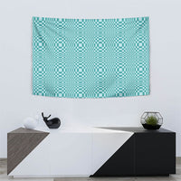 Cyan Filipino Binakol Motifs Tapestry Mabuhay Philippines Festival Kusikus Pattern
