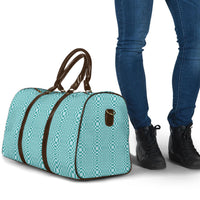 Cyan Filipino Binakol Motifs Travel Bag Mabuhay Philippines Festival Kusikus Pattern