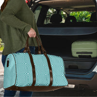Cyan Filipino Binakol Motifs Travel Bag Mabuhay Philippines Festival Kusikus Pattern