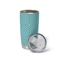 Cyan Filipino Binakol Motifs Tumbler Cup Mabuhay Philippines Festival Kusikus Pattern